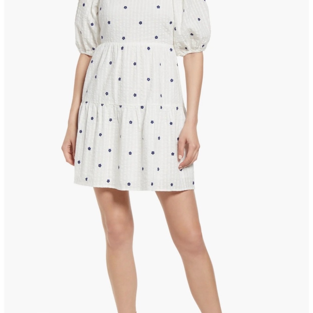 Rails Selene Floral Embroidered Cotton Fit & Flare Dress size small - Picture 2 of 8